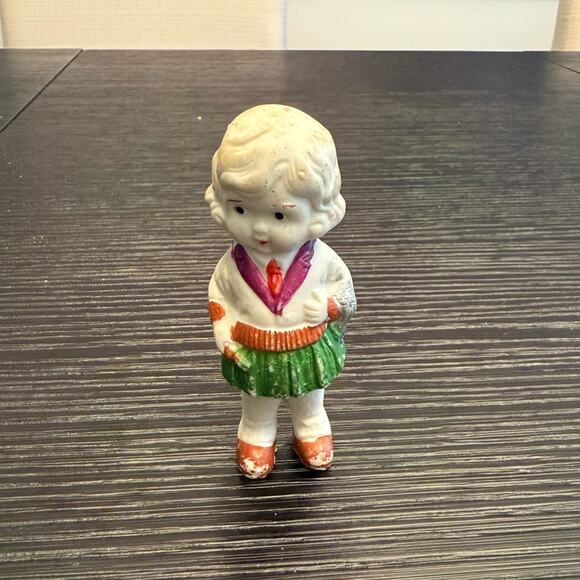 Antique Vintage Japan Bisque Little Girl Figurine Statue - Picture 8 of 9